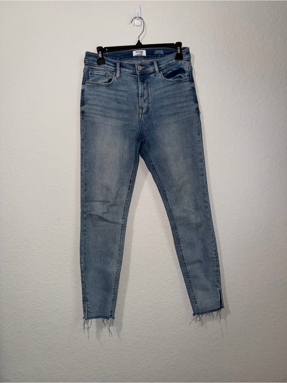 Kensie The Kelsey High Rise Skinny Jeans with Raw Hem